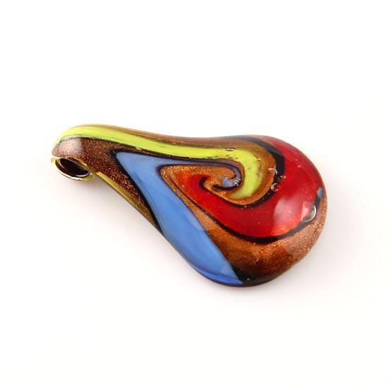 Leaf glitter lampwork pendant blown venetian murano glass pendants necklaces and earrings jewelry Mus017 Cheap fashion jewelry