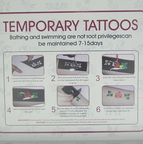 Body Painting Art Tattoo Deluxe Kit Glitter Tattoo Kit Tattoo Kondenserande Vätska Lim 12 Färger TCLG12