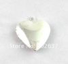 50PCS Silver Plate of Smooth Heart Locket Pendants 20mm #20412