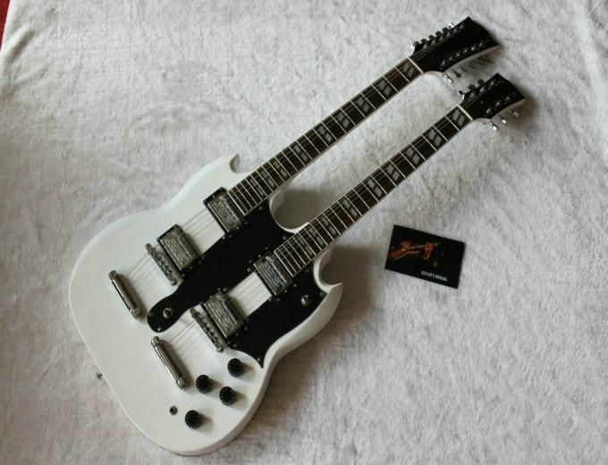 NEW arrived Double neck 1275 White electric guitar 6 string and 12 string{TOP SELLER}