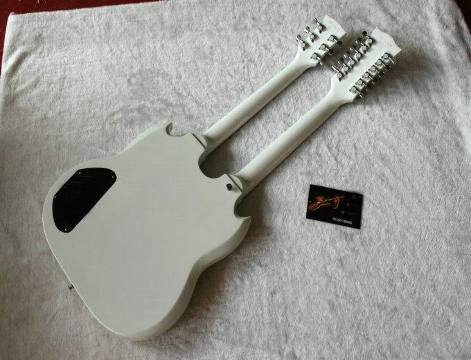 YENİ geldi Çift boyunlu 1275 Beyaz elektro gitar 6 dize ve 12 dize {TOP SELLER}