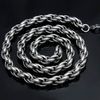 CHARM 316L Rostfritt stål Mäns 10mm Rope Chain Halsband, 21,6 ''