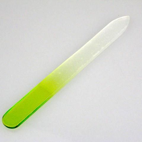 Tampon À Ongles 12cm Verre Vert 25 / paquet Nail Art Sablage Fichier Bloc Tampon Mince Lime À Ongles Outil