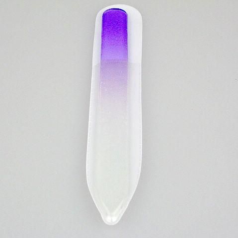 Tampon À Ongles 12 cm Verre Violet 25 / paquet Nail Art Sablage File Block Buffer Slim Nail Lime Outil