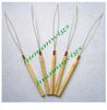 Feather Hair Extensions Wire Threader Tools,Bamboo/ Wooden Handle,Micro Rings Hair Extensions Tools