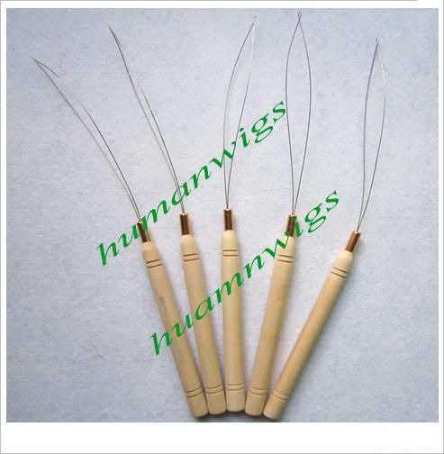 Estensioni del cavo delle estensioni dei capelli della piuma / micro estensioni degli strumenti dei capelli degli anelli / maniglia di bambù / di legno, 