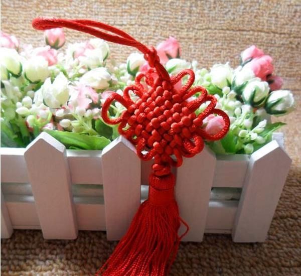 Sorte RED Knot Chinês handiwork malha acessórios de moda bonita acessórios sorte