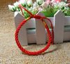 Chinese style fashion handmade red knit braid bracelet taut clasp Red color,100pcs/lot