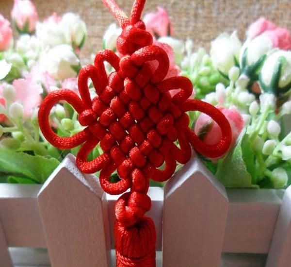 Lucky RED Chinese Knot Handarbeit stricken schöne Mode Accessoires Glück Zubehör