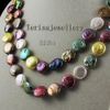 Nieuwe gratis verzending A1185 # White Gary Black Gold Green Purple Fresh Water Pearls Necklace 1pcs / lot