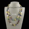Nieuwe gratis verzending A1185 # White Gary Black Gold Green Purple Fresh Water Pearls Necklace 1pcs / lot