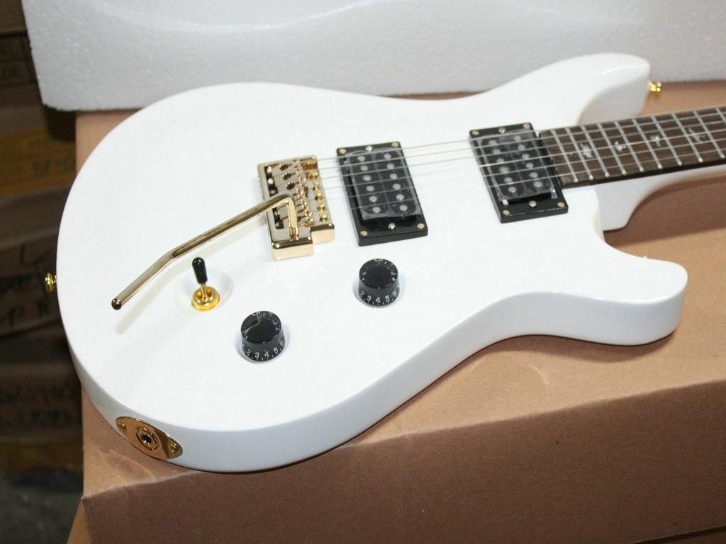 Özel çok güzel beyaz klasik elektro gitar Ücretsiz kargo