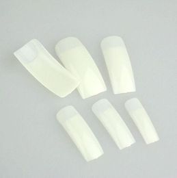 500 White Half Nail Art False Fake Nail Tips With Nail Glue 5 bags (500pcs bag)