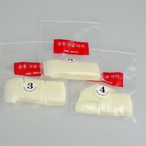 500 punte unghie finte false false di arte del chiodo bianco con la colla del chiodo 5 borse / bag