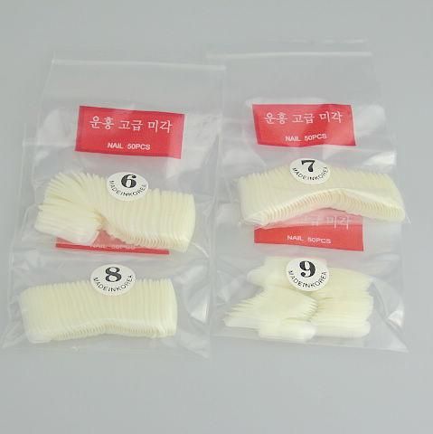 500 White Half Nail Art False Fake Nail Tips With Nail Glue 5 bags /bag