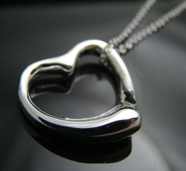 Gioielli di moda in argento 925 grande cuore collana di fascino in forma di San Valentino miglior regalo nuovo di zecca