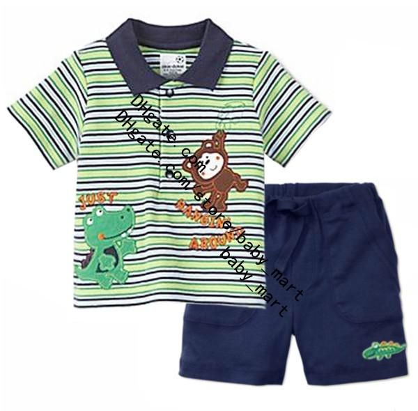 OKIE DOKIE Baby Outfits Sets Baby Tops+Baby Shorts Children Clothing