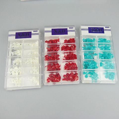 6 Farben Mischreihe französische Seite falsche gefälschte Nagel-Spitzen mit Kasten Acrylnagel-Kunst 6boxes / 
