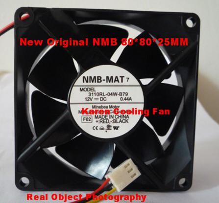 Ny original NMB 8025 DC12V 0.44A 3110RL-04W-B79 Kylfläkt