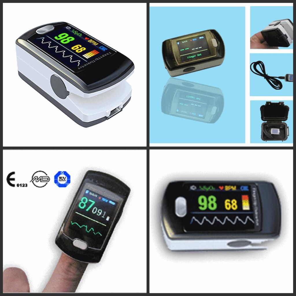 Pulse Oximeter,Finger Oximeter,Color OLED SPO2 MonitorCMS50E CE&FDA