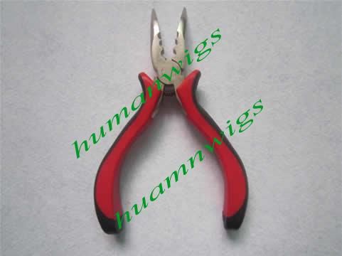 Feather hair extension pliers,Professional pliers for hair extensions,curly with three holes.