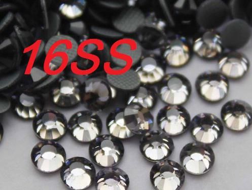 1440pcs Gery Hot Fix Glasses Rhinestones Pärlor 16SS 4mm 10Gross för syning av hantverk