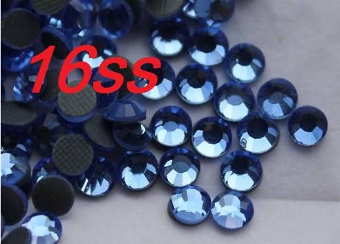 1440pcs Sapphire Hot Fix Rhinestones pärlor 16ss 4mm 10gross för syning av hantverk