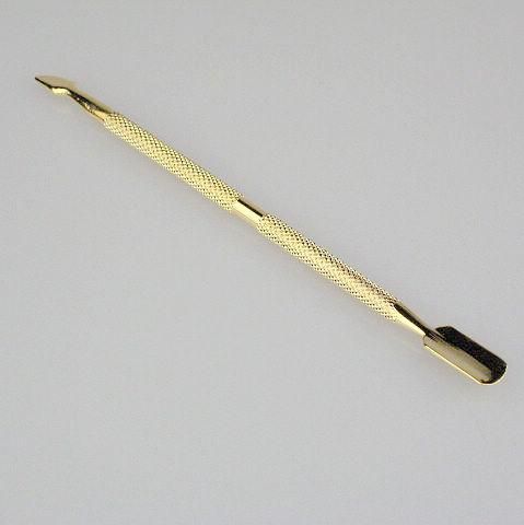 Cuticle Pusher TTS-07 Gold Stainless steel profesional senior Spoon Nail Cleaner Manicure Pedicare