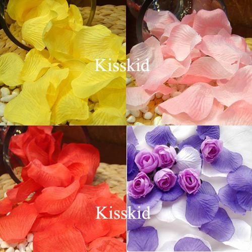 Multi kleur zijde rose bloemblaadjes bruiloft gunst party decoratie bloem 25 tassen (100 stuks per tas)