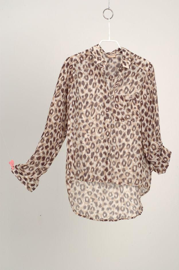 Wholesale Brand New Leopard Printed Chiffon See Through 100%Real Photos ...