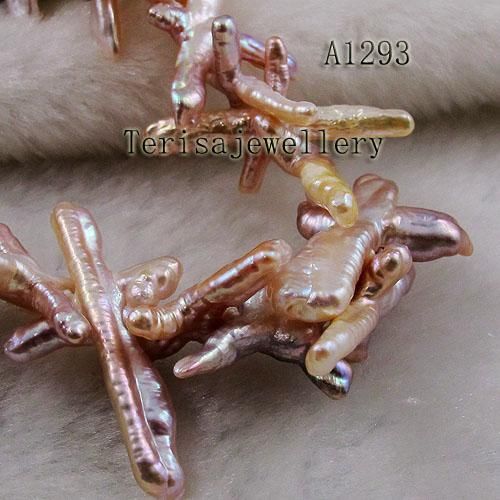 Usine En Gros A1293 # Collier de femme rose couleur Eau Douce Collier de Perles bijoux naturels