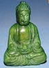 Китай ретро резные статуи, украшения, зеленый нефрит Будды, талия кулон, ожерелье.