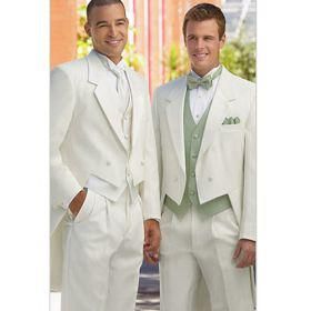 En Kaliteli Kruvaze Çentik Yaka Yeni Beyaz Damat Tailcoat Düğün erkek Takım Elbise Damat Suits Ceket + Pantolon + Kravat + Yelek 05