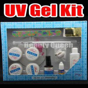 Nail Art Acrílico UV Gel Pen Gule File top Coat Dicas de ferramenta Conjunto de kit - Frete Grátis