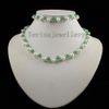 Jade Fresh Water Pearl Ketting Armband Oorbel Mode Vrouw Sieraden Set Groothandel A1340