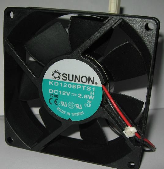 8CM 8025 12V 1.8W KD1208PTS1 2 wire cooling fan