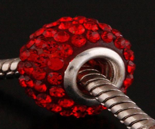 Mescolare i colori Bella perline di cristallo strass 925 Perle d'argento in forma braccialetto, vendita calda lotto 