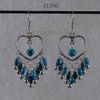 orecchino blu turchese orecchino cuore argento 925 gioielli moda donna orecchini A1390