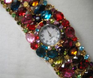 Lady Girl strass pulseira de quartzo pulseira de relógio 20pcs / lot