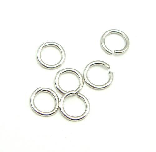 / 925 Sterling Silver Anillo de salto abierto Accesorio de anillos divididos para la joyería de artesanía de DIY W5008