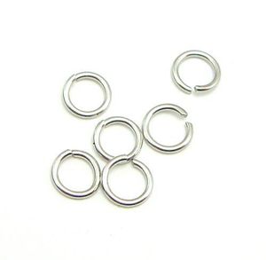 100pcs / lot 925 925 sterling silver aperto anello anello split anelli accessorio per gioielli artigianali fai da te W5008