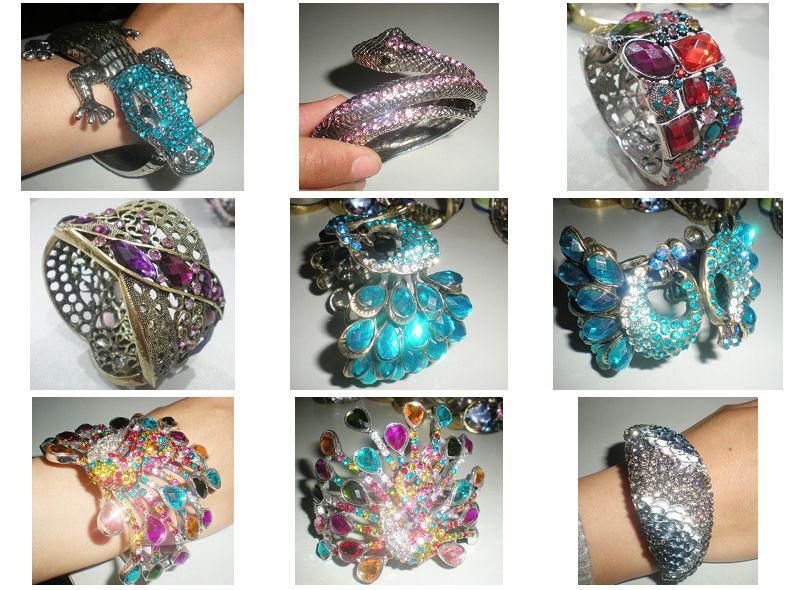 I monili del braccialetto 20pcs / lot del braccialetto chain del braccialetto del BRACCIALE del rhinestone delle donne misti