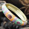 Cheap Personalized Bracelets Unique Wide 1.7cm Fashion Copper Alloy CZ Cloisonne Jewelry 12pcs/pack