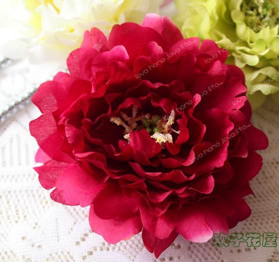 100 stücke 14 cm Seide Künstliche Simulation Blumen Pfingstrose Rose blume DIY Schmuck 4 Farben Mischauftrag