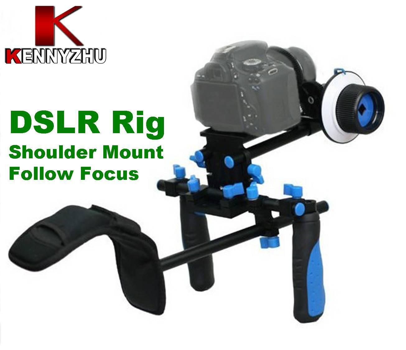 2019 DSLR Rig Shoulder Mount And Follow Focus Professional Movie Kit For Video Cameras HD