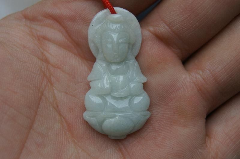 Natural Jade Pendant Hand Carved Ice Types Dess Of Natural Jade Pendant Hand Carved Ice Types Dess Of Mercy Amulet Necklace With 32 0 Piece On Geliang1 S