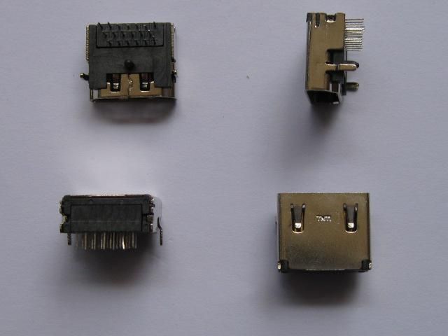 HDMI Female Jack 19Pin Connector 3 rader 90 grader 10 st per lot varm försäljning