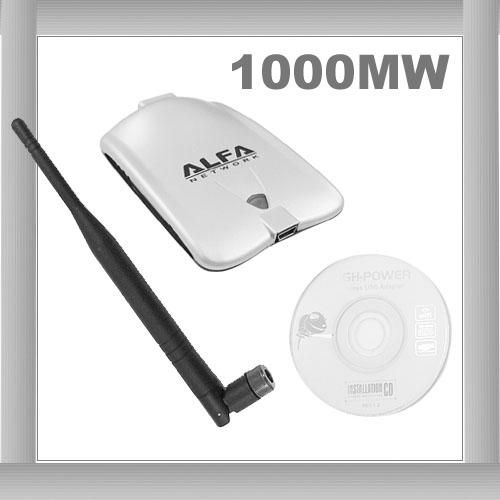 USB 1000mW ALFA High Power Wireless Adapter Network Card Bluetooth
