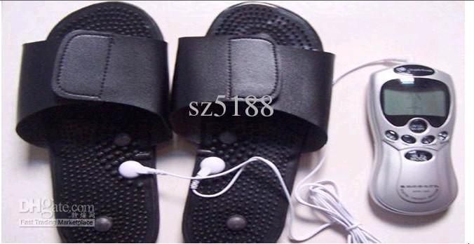 lot Magical massager slipper for tens Acupuncture digital Therapy Machine massager device5518551