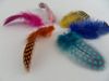 beautiful spotted Feather Extension Featers Extensions & Beads, STF001 (Grizzly Rooster)